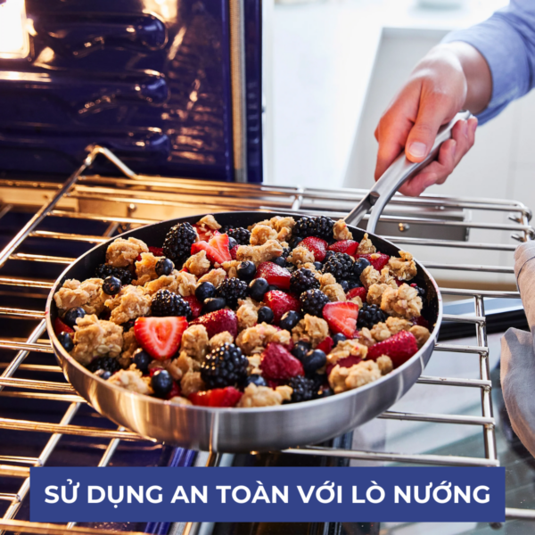 CHẢO CHỐNG DÍNH PHỦ TINH THỂ KIM CƯƠNG CAO CẤP BLUE DIAMOND 24CM - Hình ảnh 3