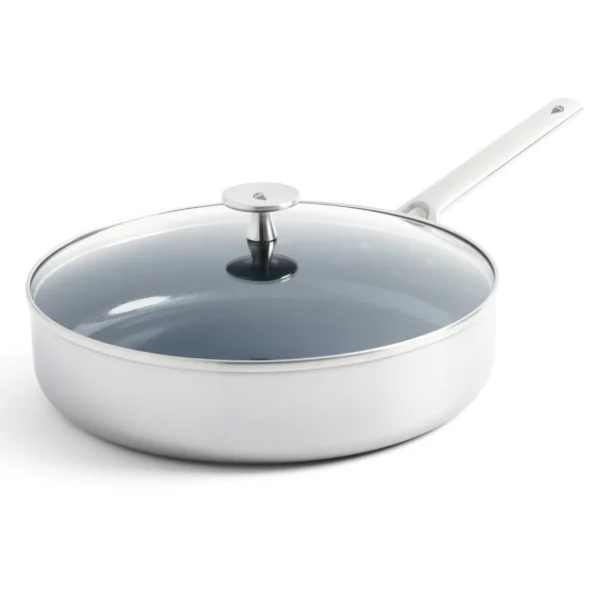 CHẢO CHIÊN CHỐNG DÍNH PHỦ TINH THỂ KIM CƯƠNG CAO CẤP BLUE DIAMOND 28CM CÓ NẮP KÍNH