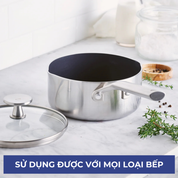QUÁNH CÓ MIỆNG RÓT CHỐNG DÍNH PHỦ TINH THỂ KIM CƯƠNG CAO CẤP BLUE DIAMOND 16CM - Hình ảnh 5